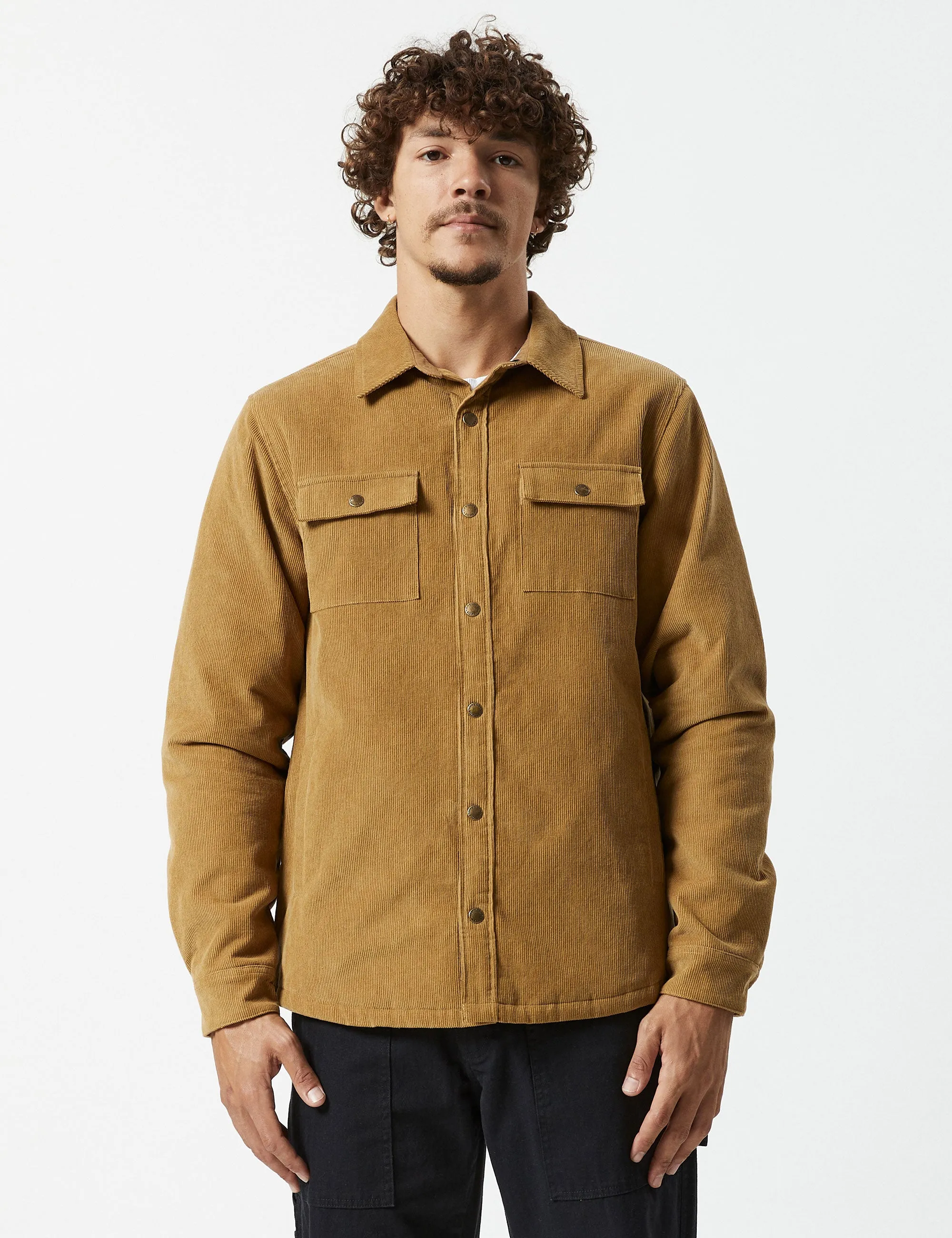 Quilted Cord Jacket - Camel