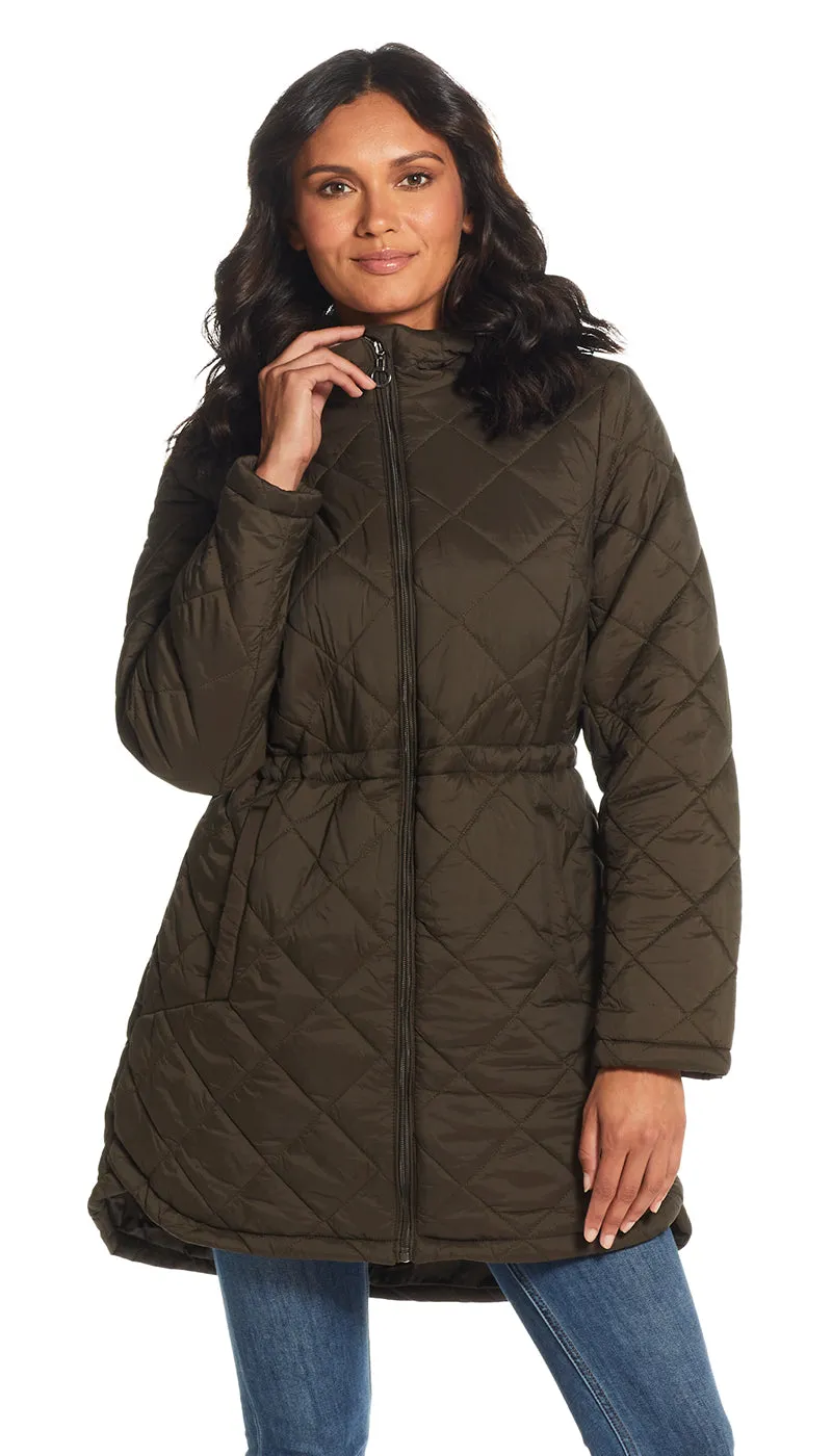 QUILTED HOODED ANORAK