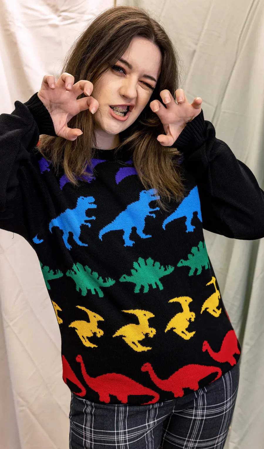 Rainbow Dinos Jumper