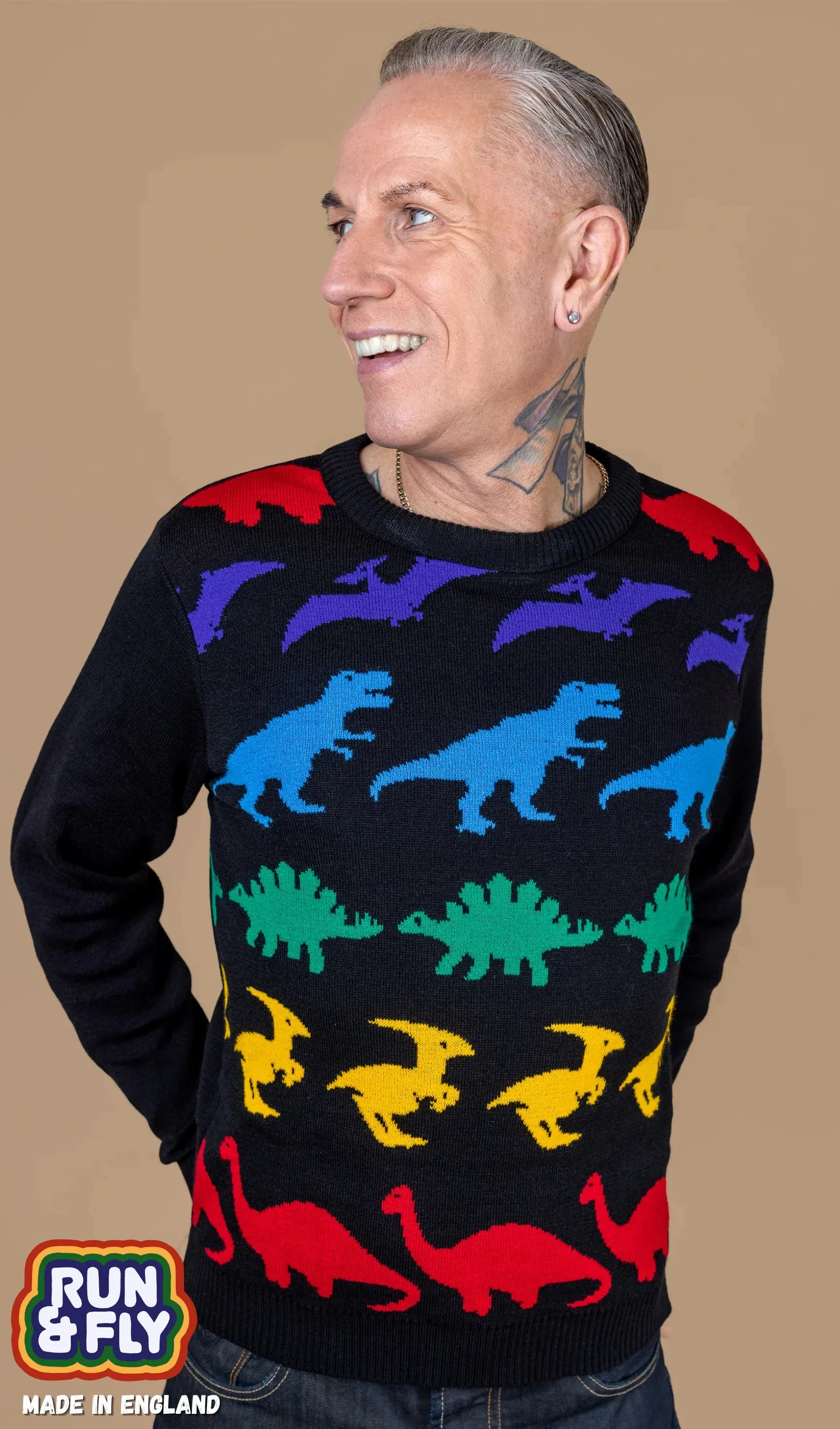 Rainbow Dinos Jumper