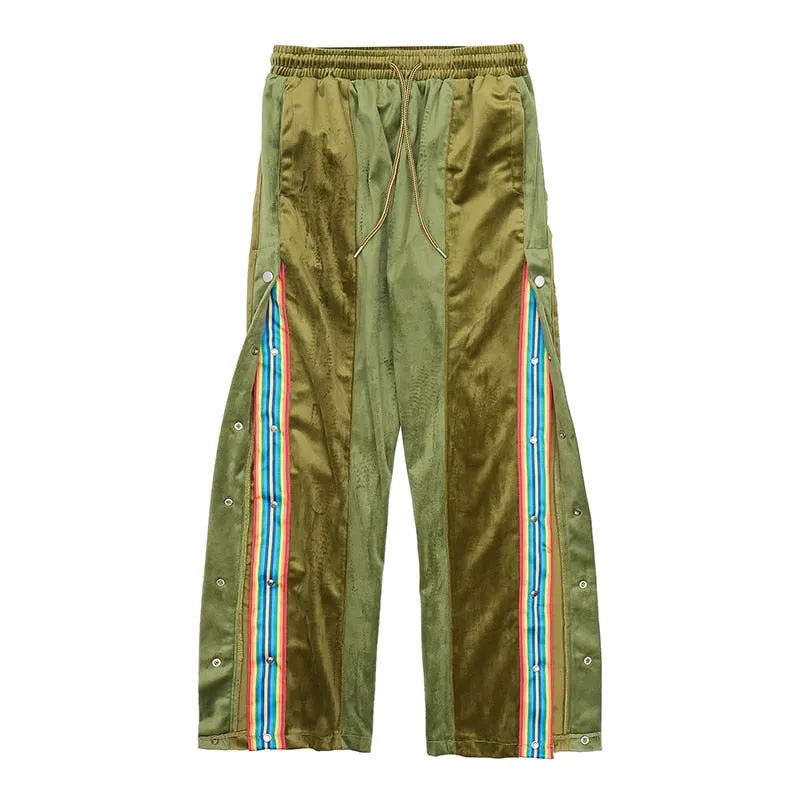 Rainbow Striped Drawstring Closure Pants