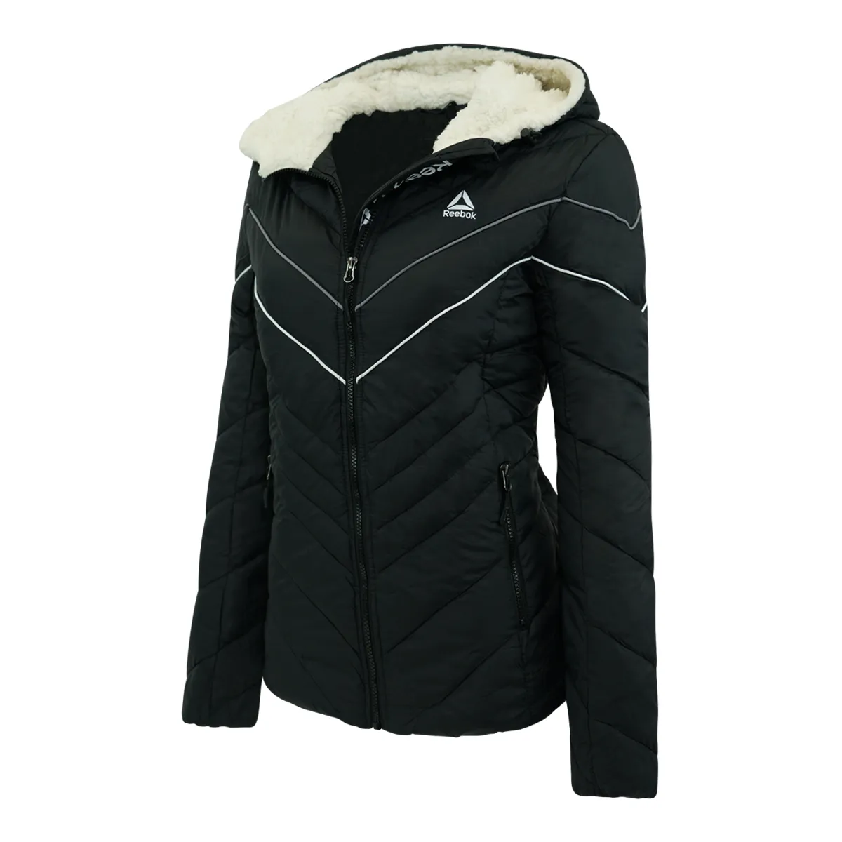 Reebok Women's Colorblock Sherpa Puffer Jacket