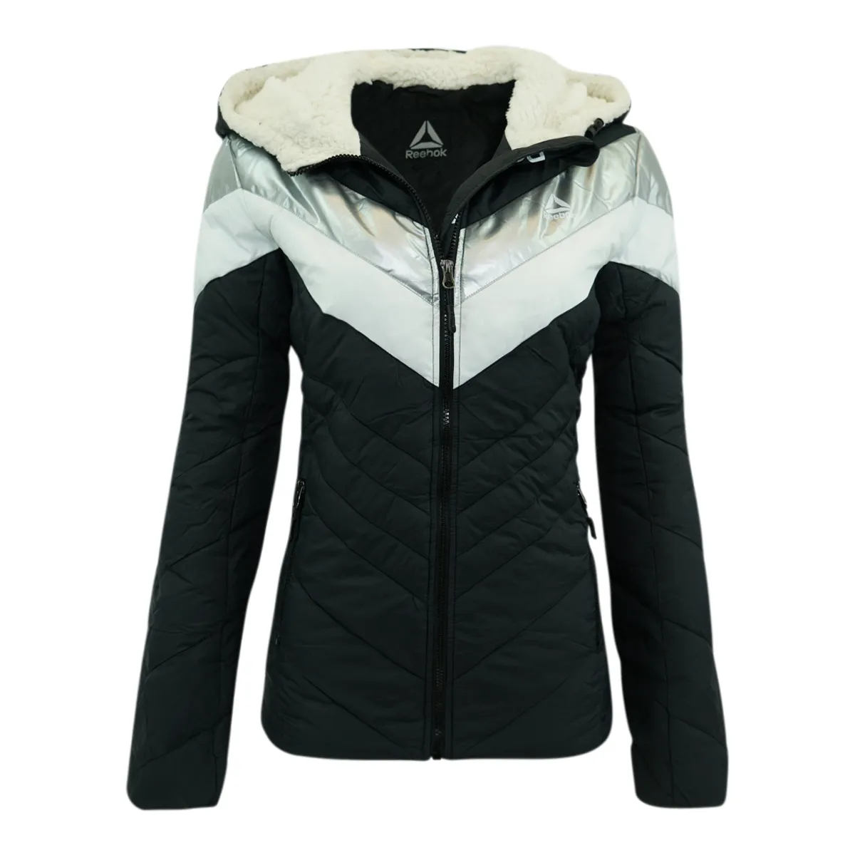 Reebok Women's Colorblock Sherpa Puffer Jacket