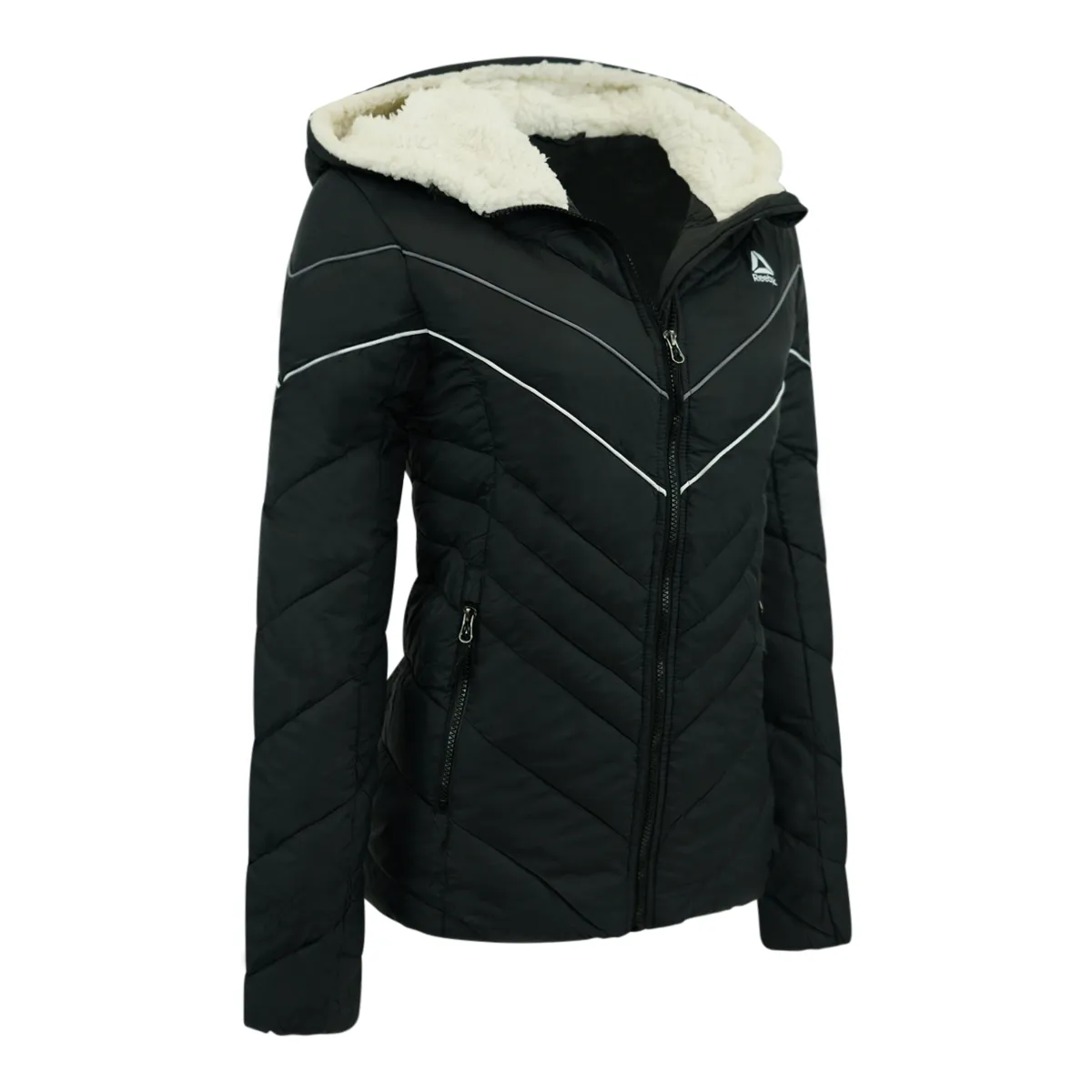 Reebok Women's Colorblock Sherpa Puffer Jacket