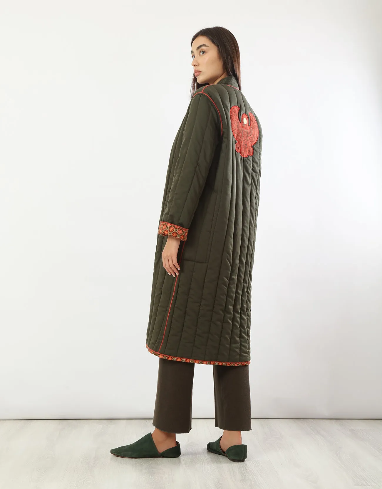 Reversible quilted coat