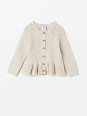 Ruffled Hem Baby Cardigan