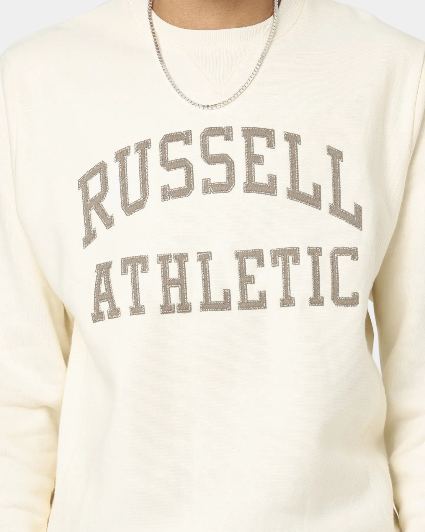 Russell Athletic Applique Arch Brand Crewneck Soy