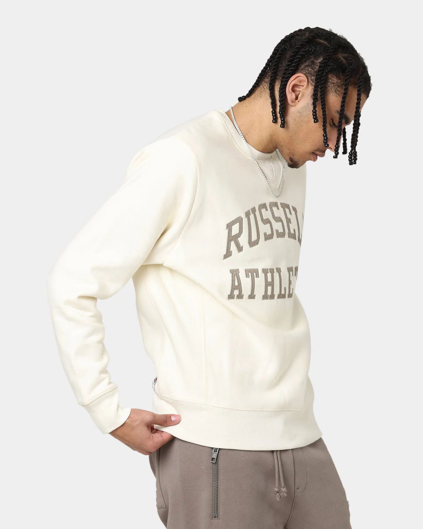 Russell Athletic Applique Arch Brand Crewneck Soy