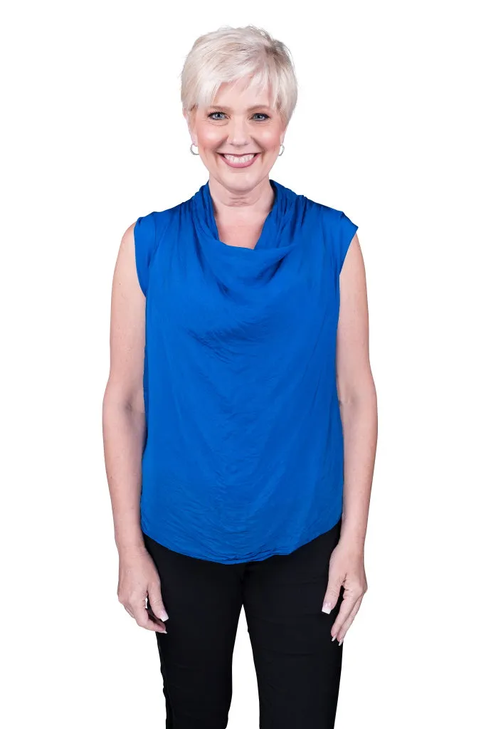 Sarita Silk Drape Neck Top (BT212)