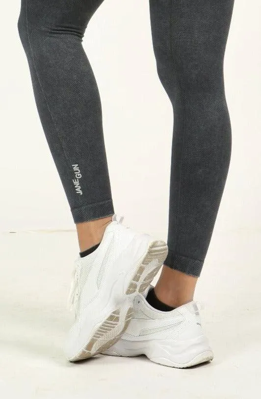 Scrunch Bum Leggings - Washed Charcoal