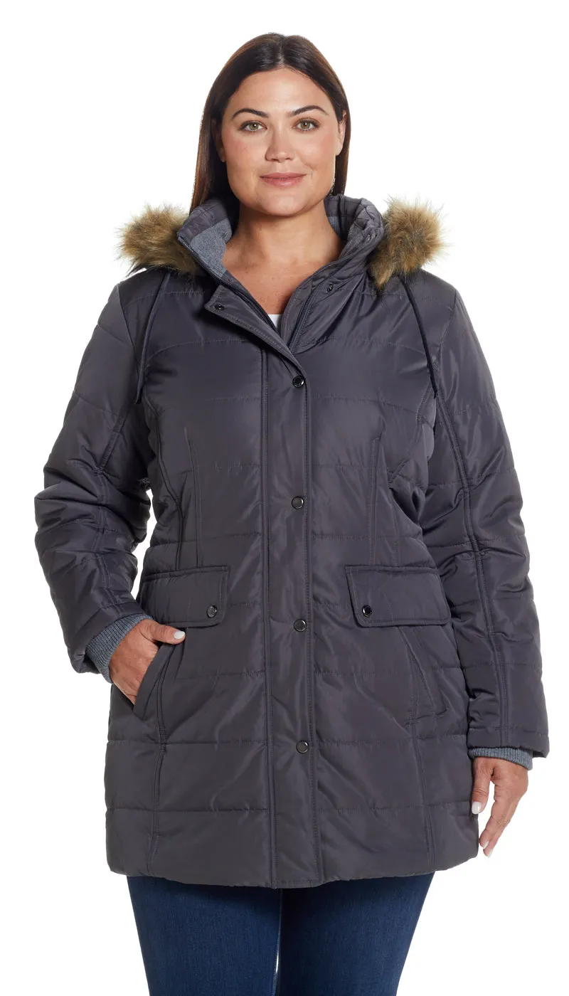 SHAPED HOODED PARKA