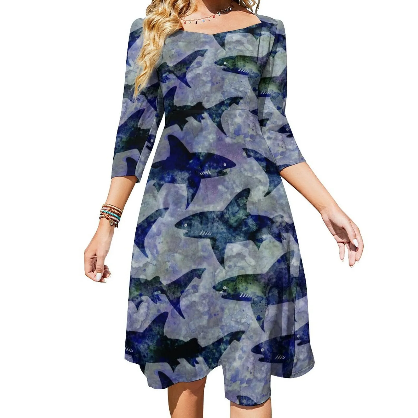 Shark Casual Women Dress