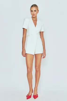 Short Sleeve Blazer Romper