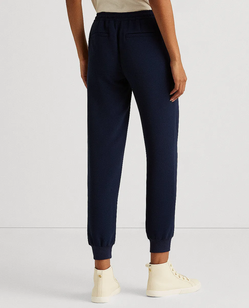 Side-Stripe Crepe Sweatpant In Navy