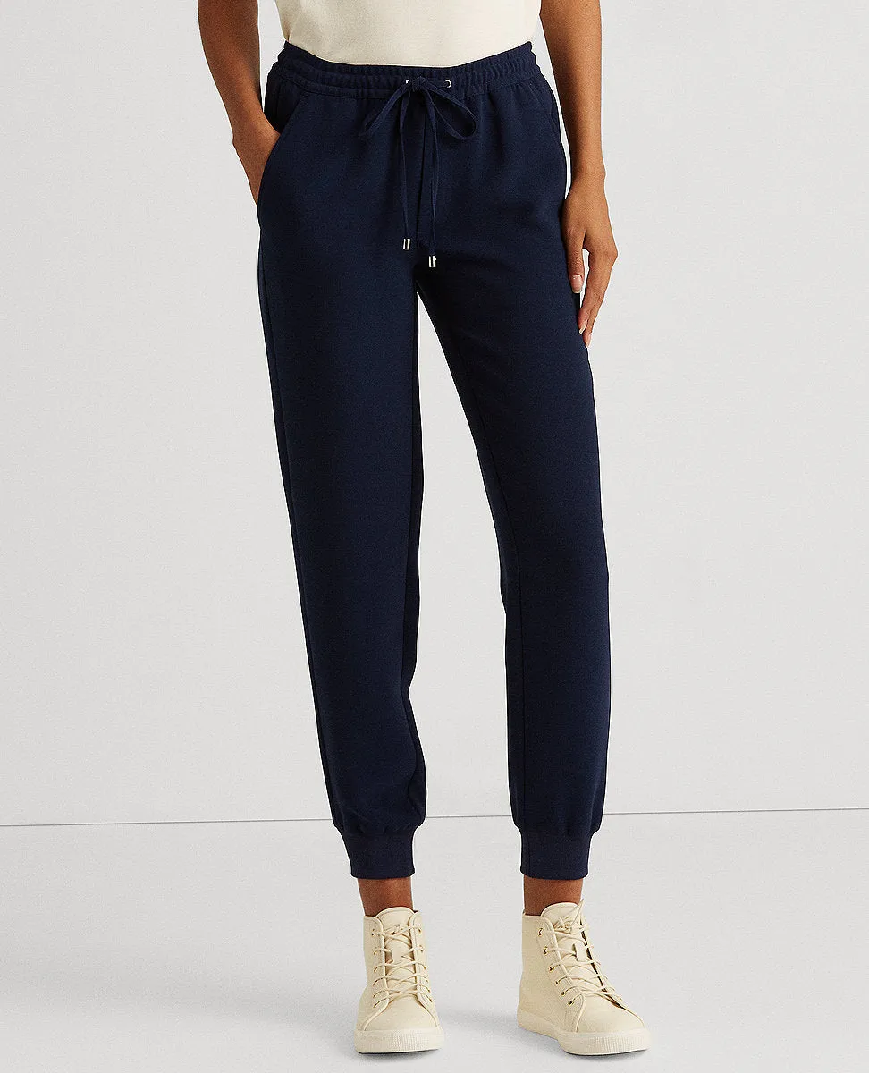 Side-Stripe Crepe Sweatpant In Navy