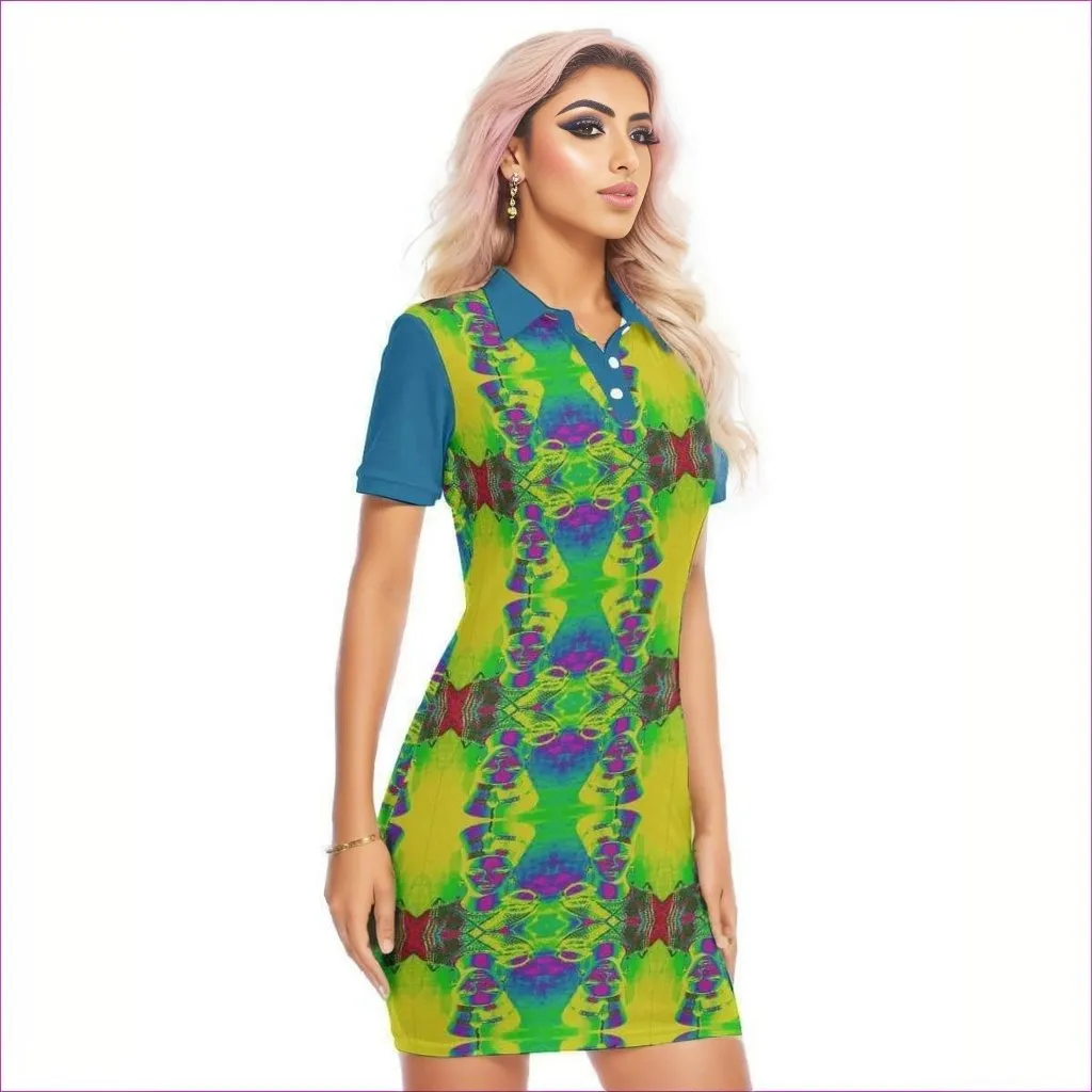 Snake Women's Polo Collar Dress