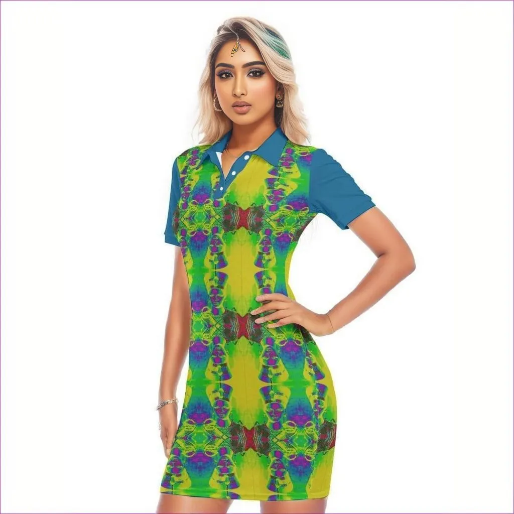 Snake Women's Polo Collar Dress