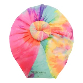 Sonnie | Bright Tie-Dye | Knotted Boho Mesh Headwrap