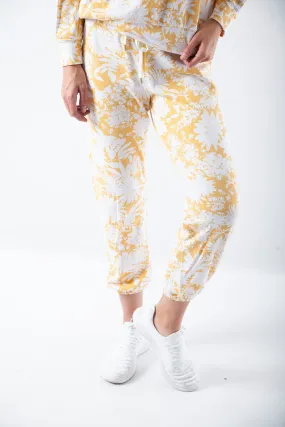 Sundry Floral Sweatpants, YELLOW/WHITE