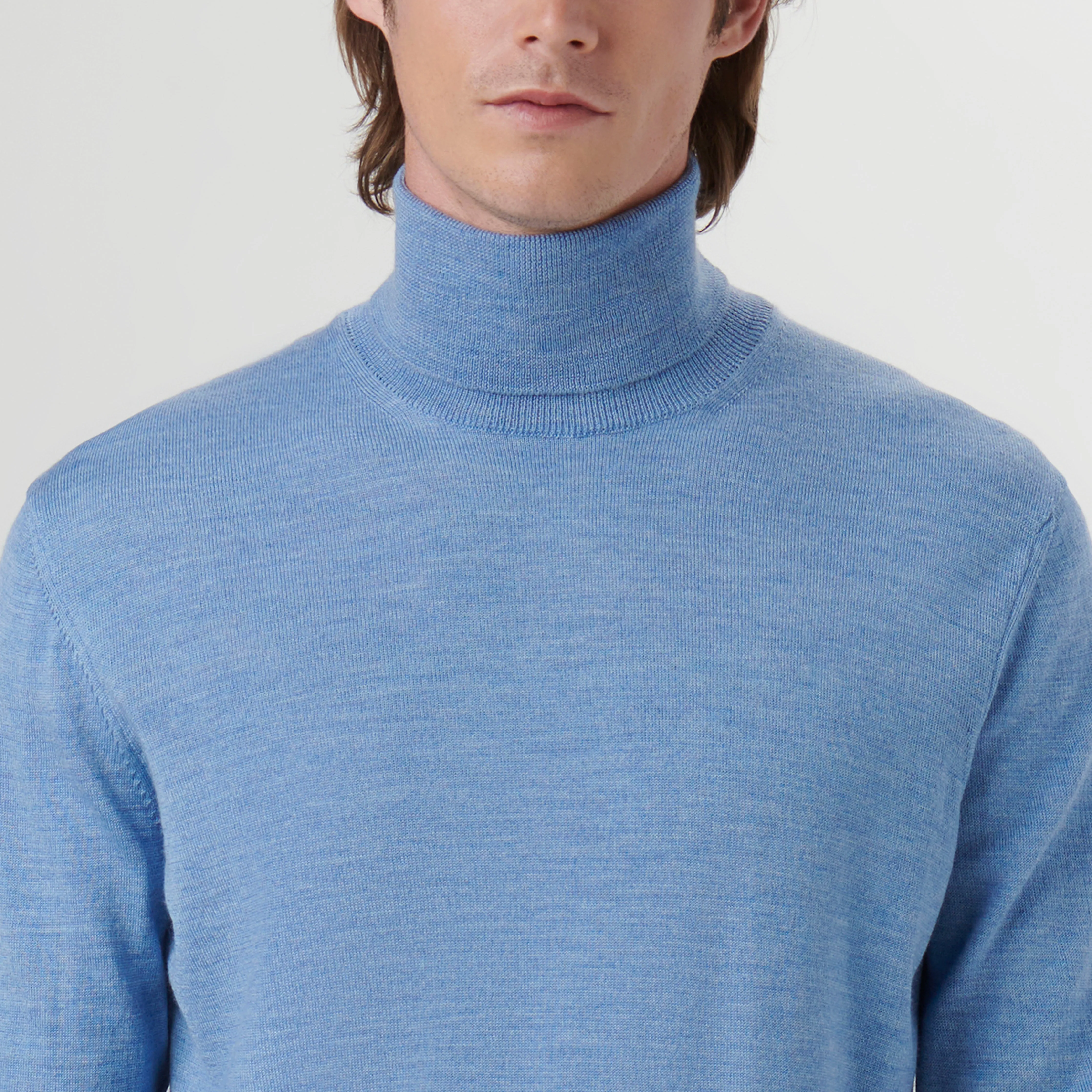 Super Merino Solid Turtleneck Sweater