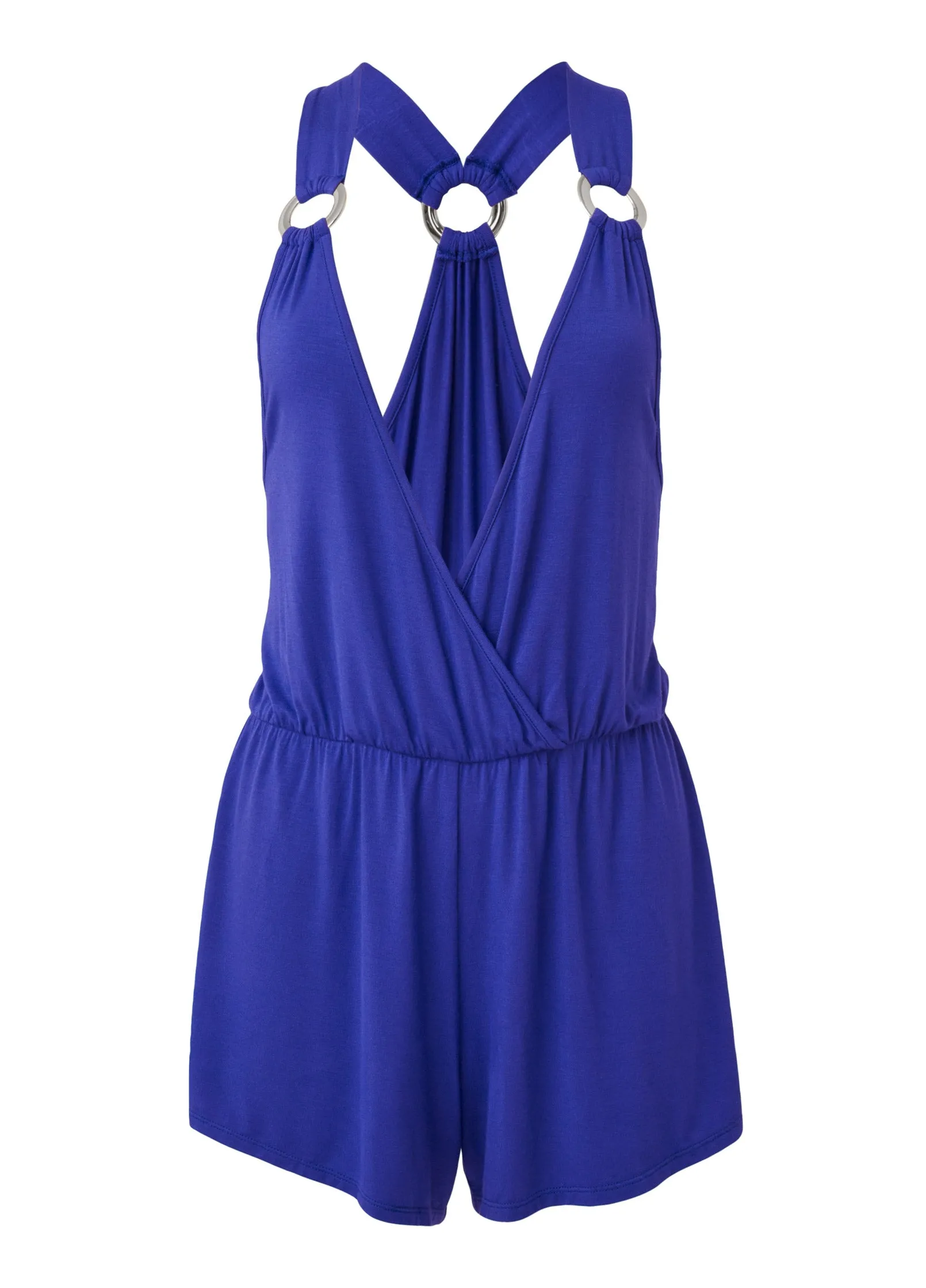 Surplice Romper Cover-Up - Cobalt Blue