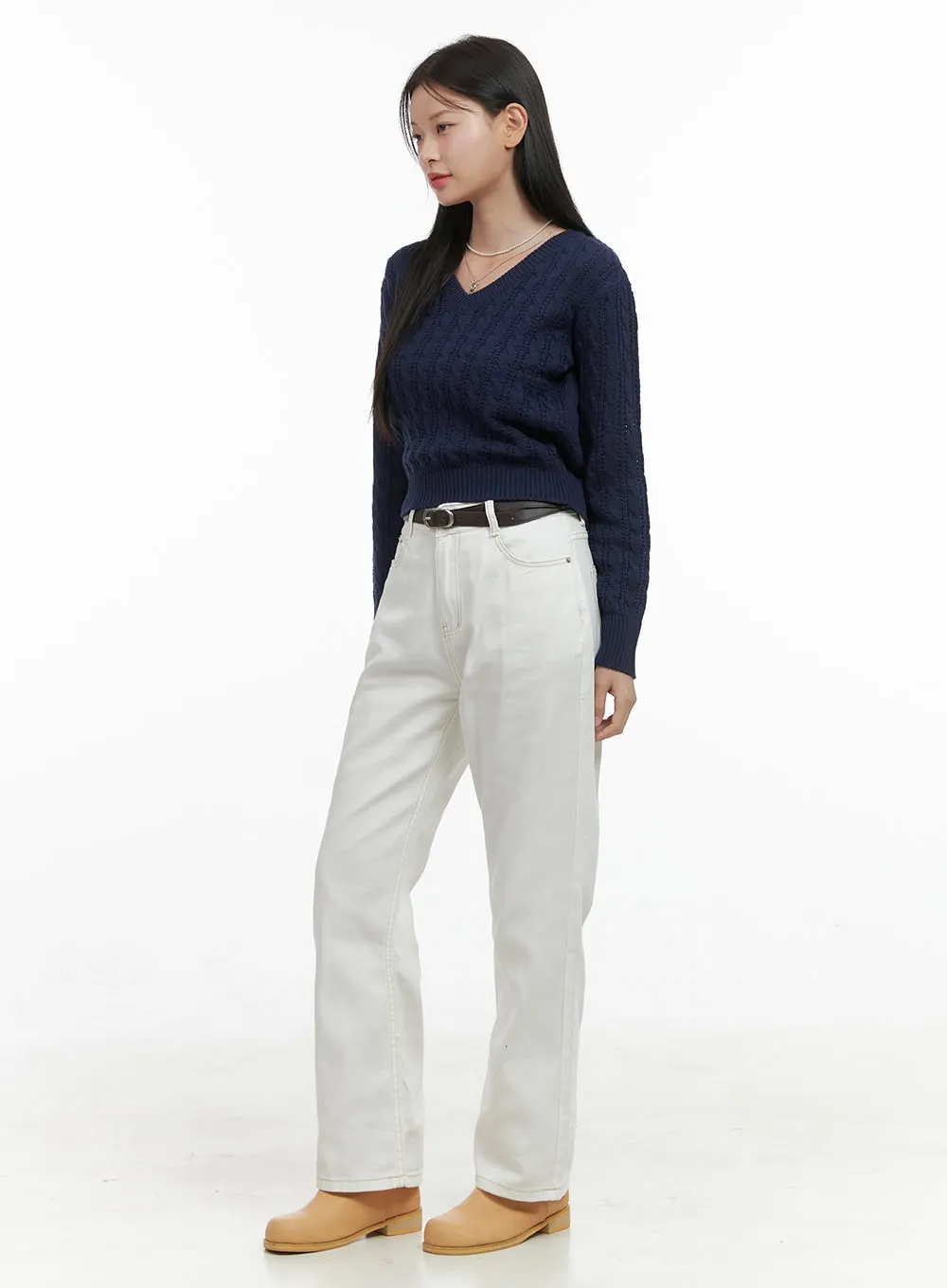 Tailored Fit Solid Cotton Pants OS411