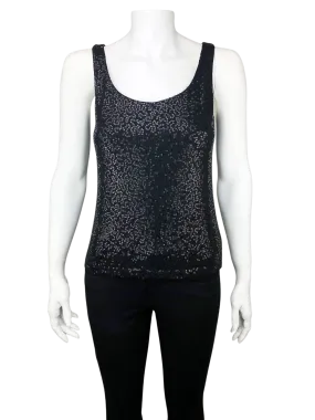 Talbots, Women's Sequin Tank, Black, Size P (Petite XS)