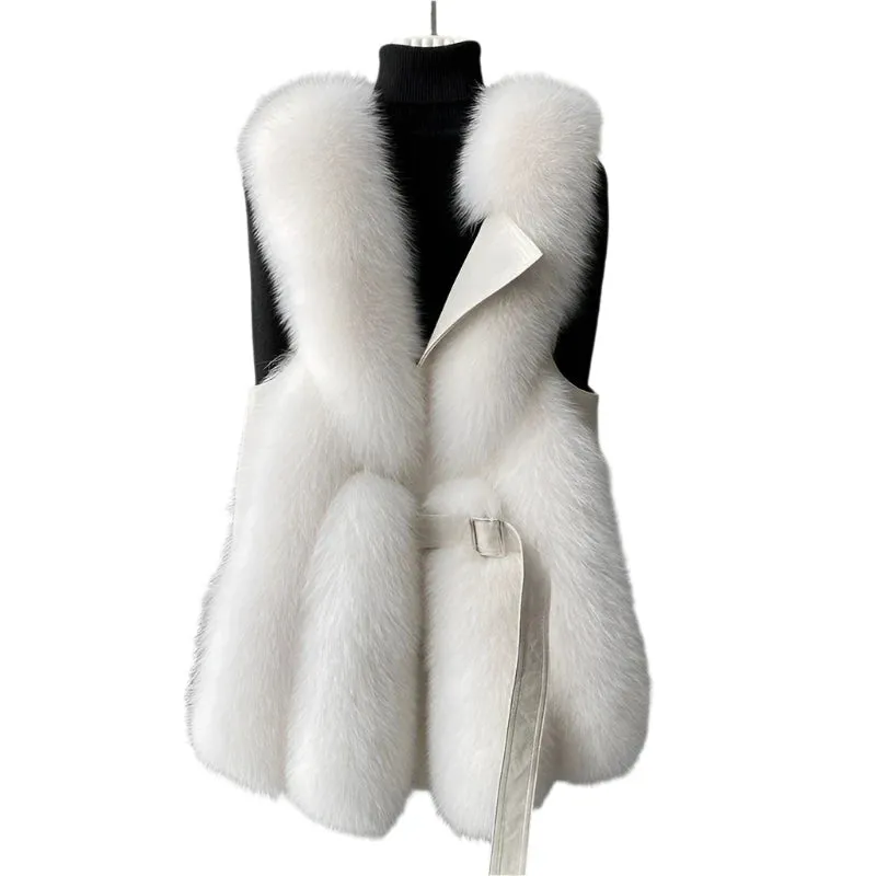 TEEK - Faux Fur Sleeveless Thick Waistcoat