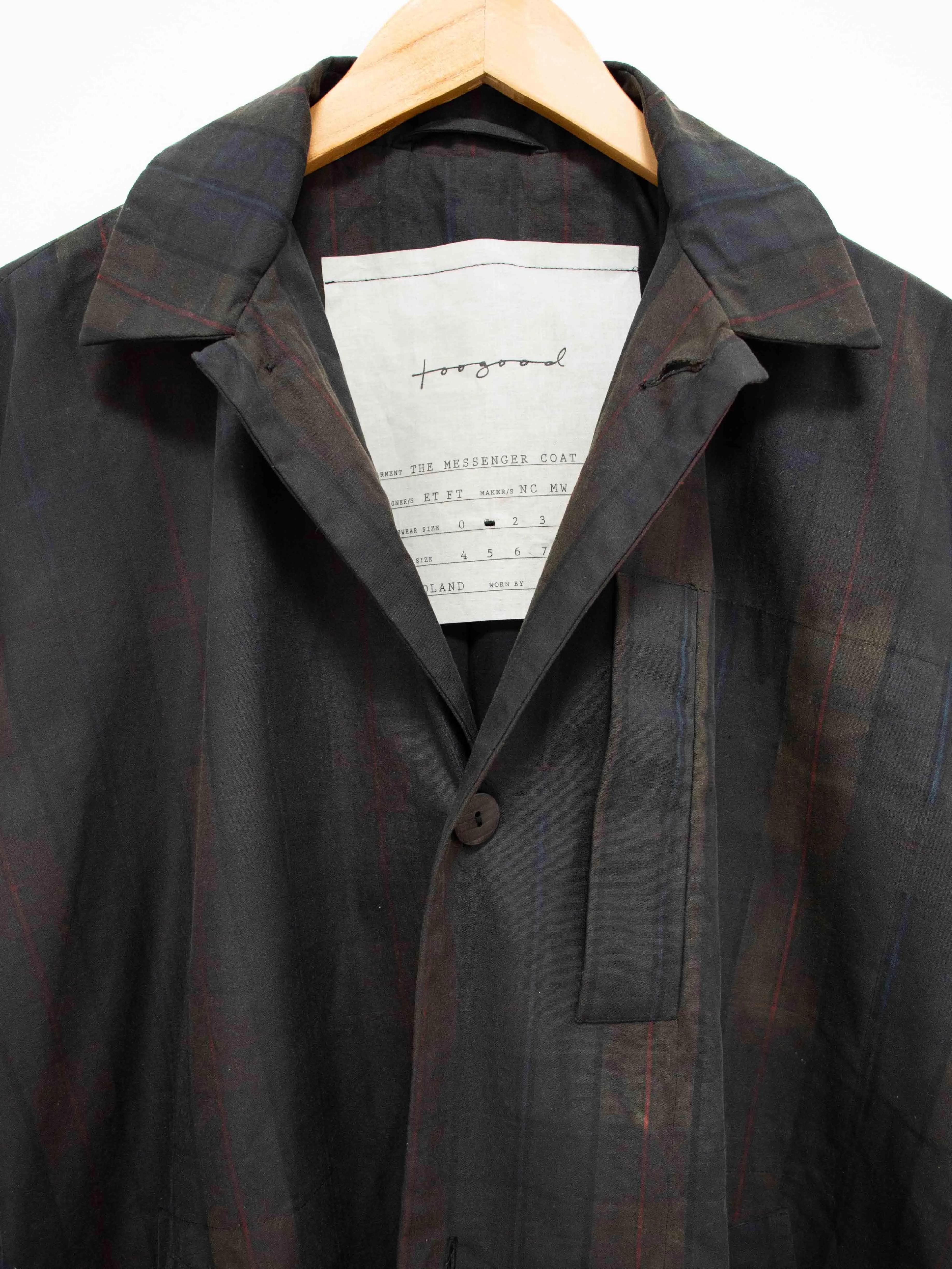 The Messenger Coat - Waxed Cotton Check