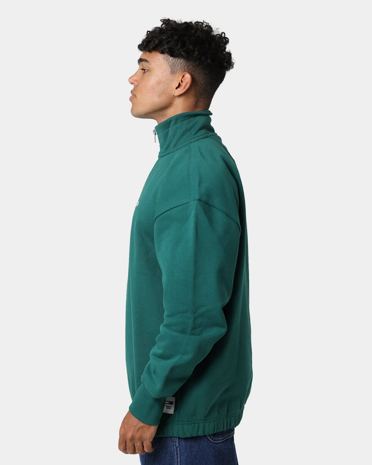 Tommy Jeans TJM Contrast Zip Jumper Rural Green