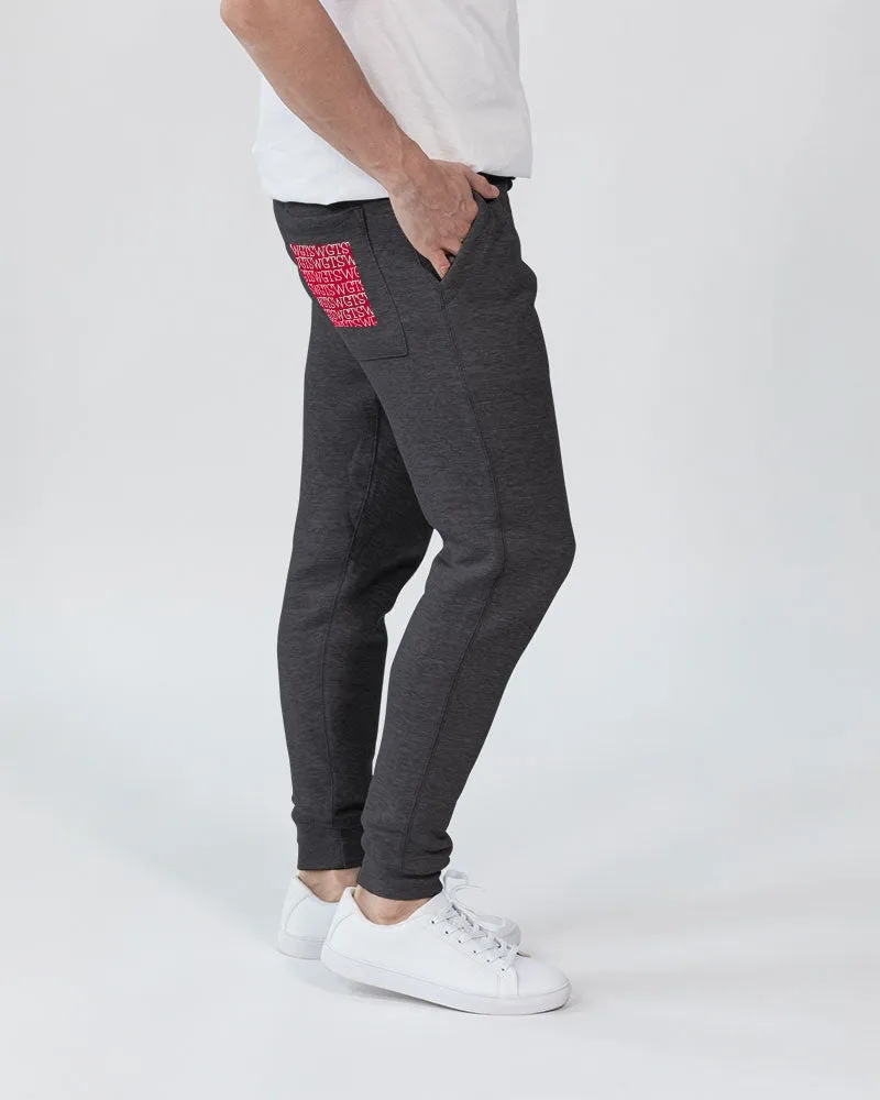 TSWG Repeat - Red Unisex Premium Fleece Joggers | Lane Seven - Ships from The US