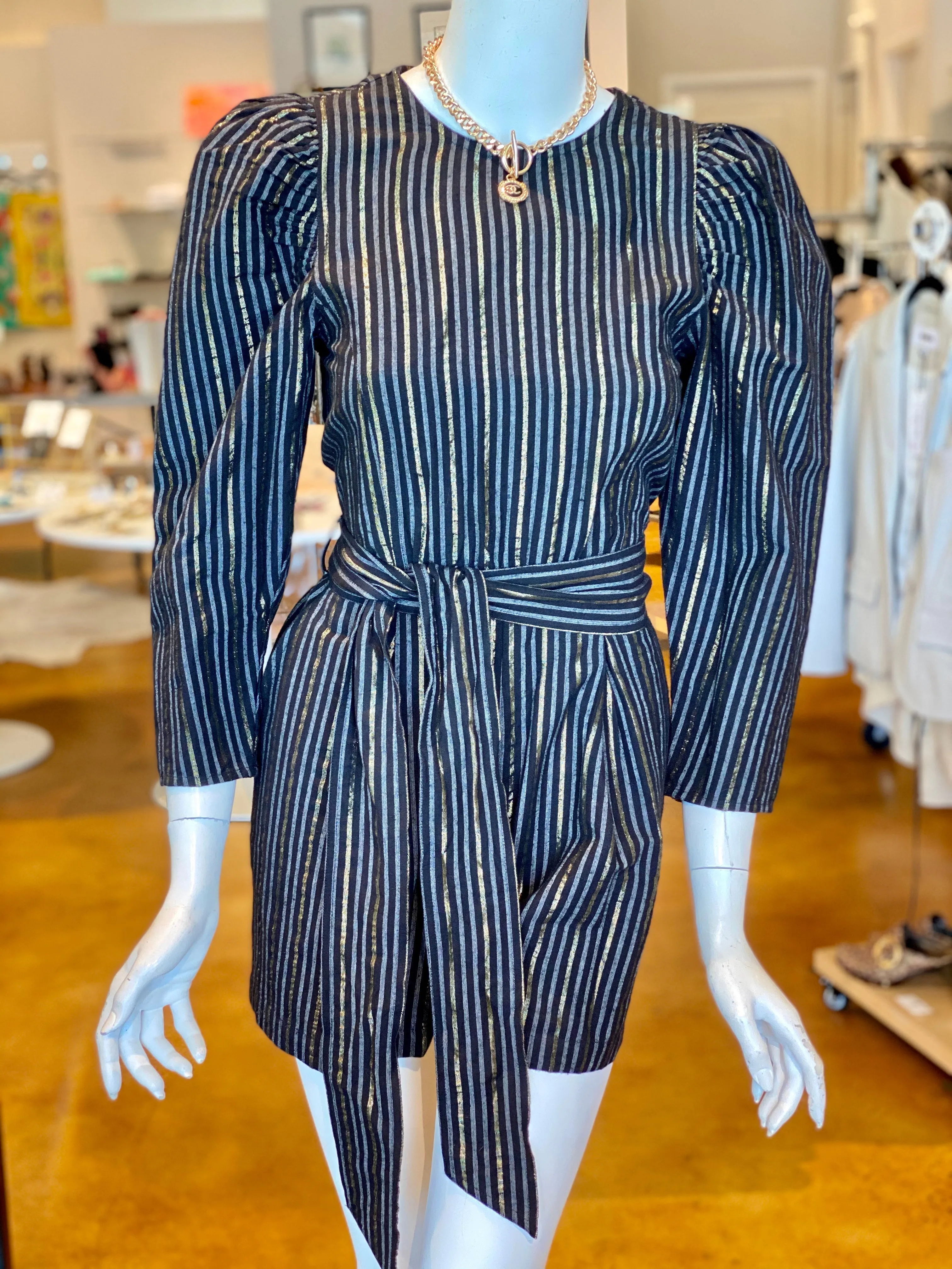 Ulla Johnson Stripe Linen Romper