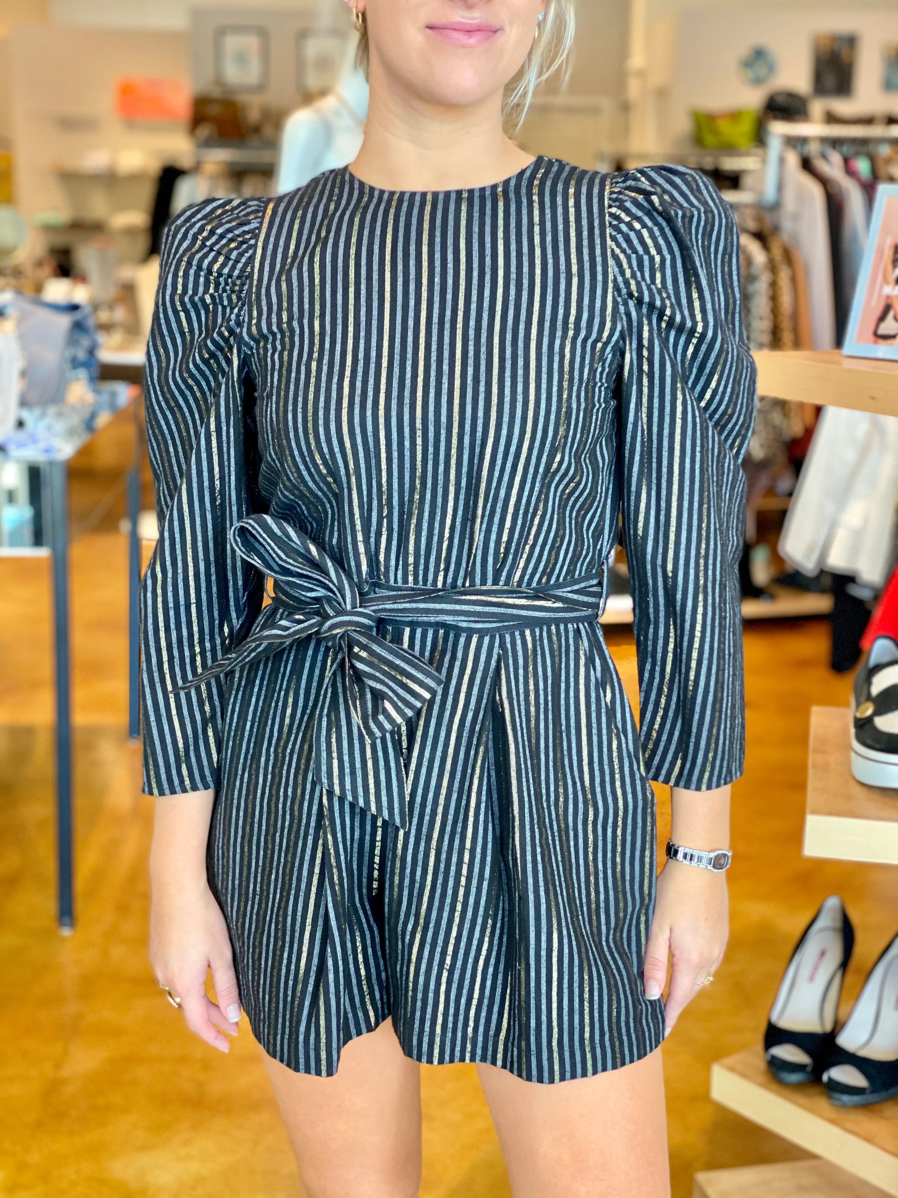 Ulla Johnson Stripe Linen Romper