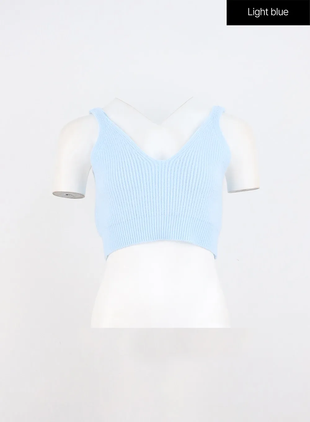 V-Neck Knit Bustier Top IO317