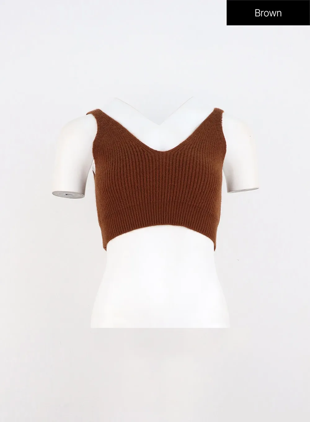 V-Neck Knit Bustier Top IO317