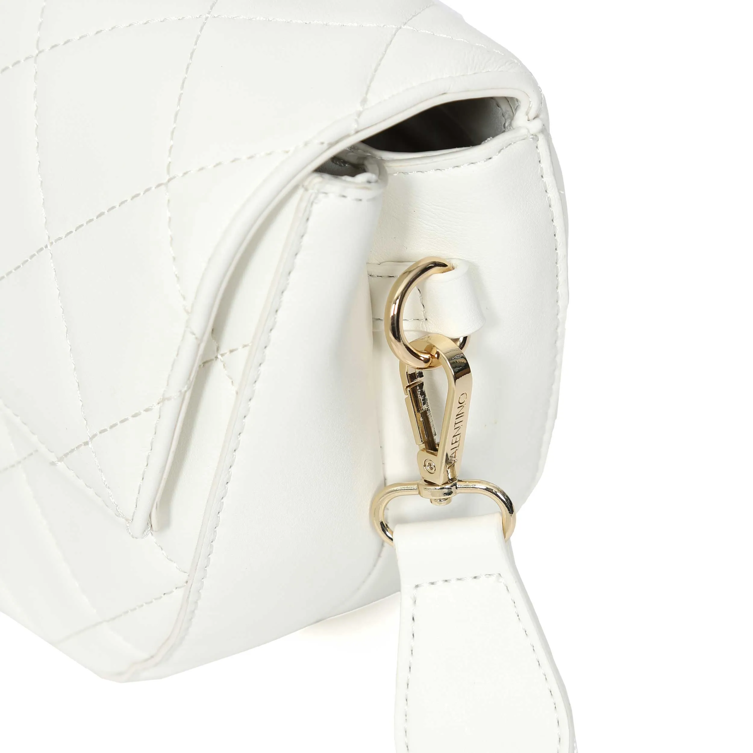 Valentino Bags Bigs Quilt Shoulder Bag in White