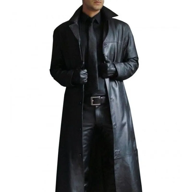 Vintage Gothic PU Leather Coat