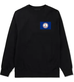 Virginia State Flag VA Chest Mens Crewneck Sweatshirt