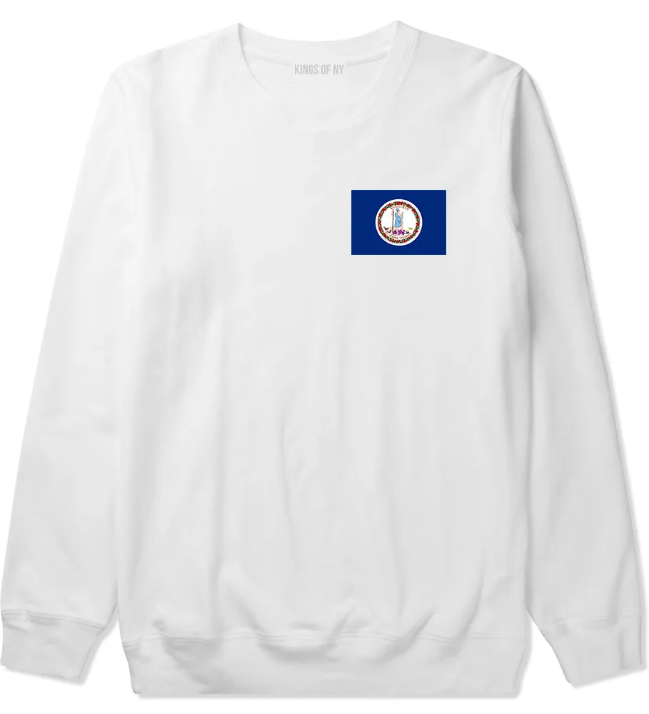 Virginia State Flag VA Chest Mens Crewneck Sweatshirt