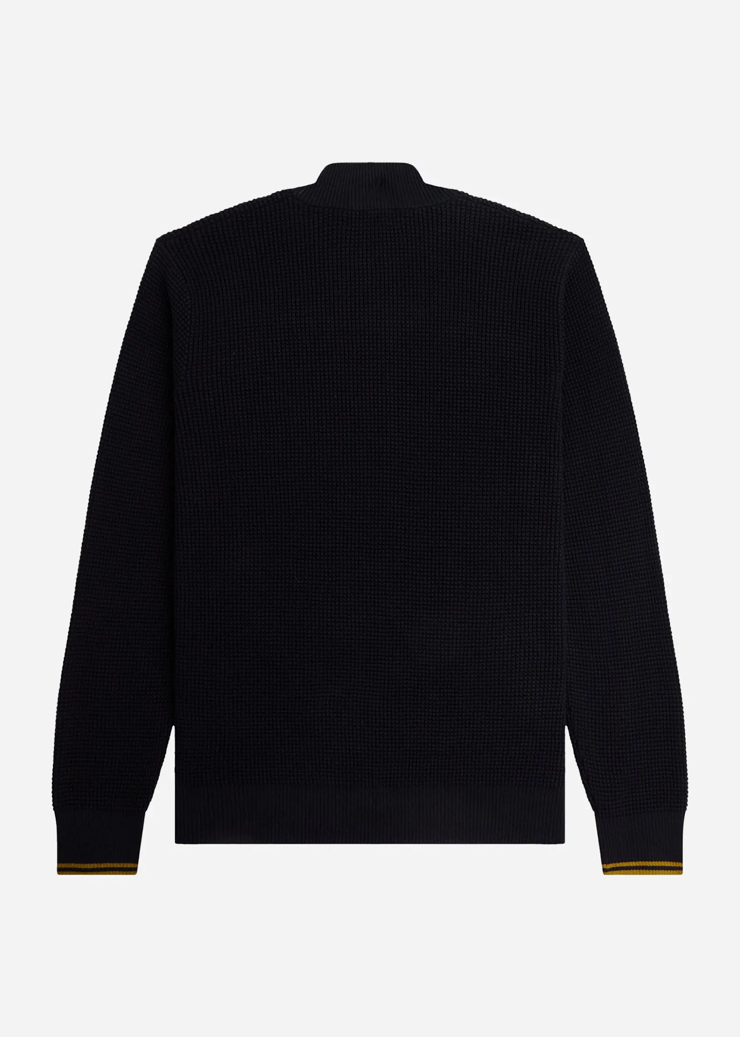 Waffle stitch half zip jumper - navy