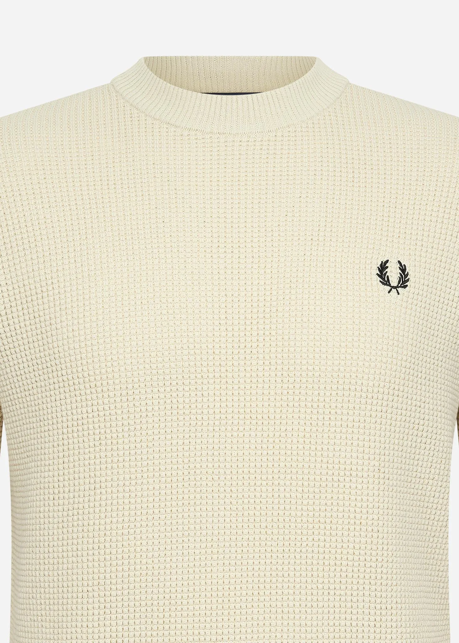 Waffle stitch jumper - oatmeal