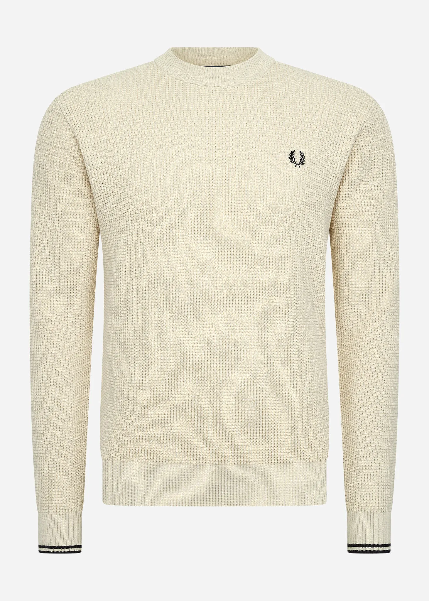 Waffle stitch jumper - oatmeal