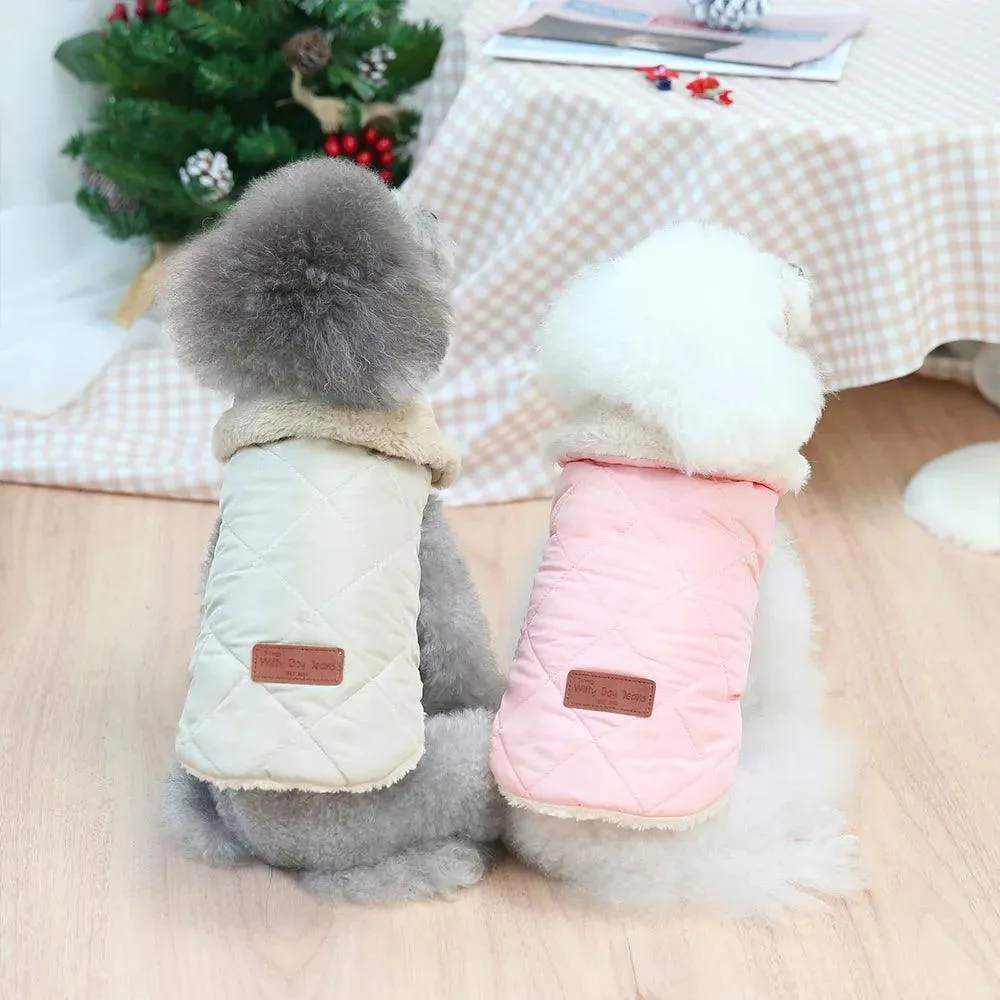 Winter Fur Collar Chihuahua Dog Cat Jacket