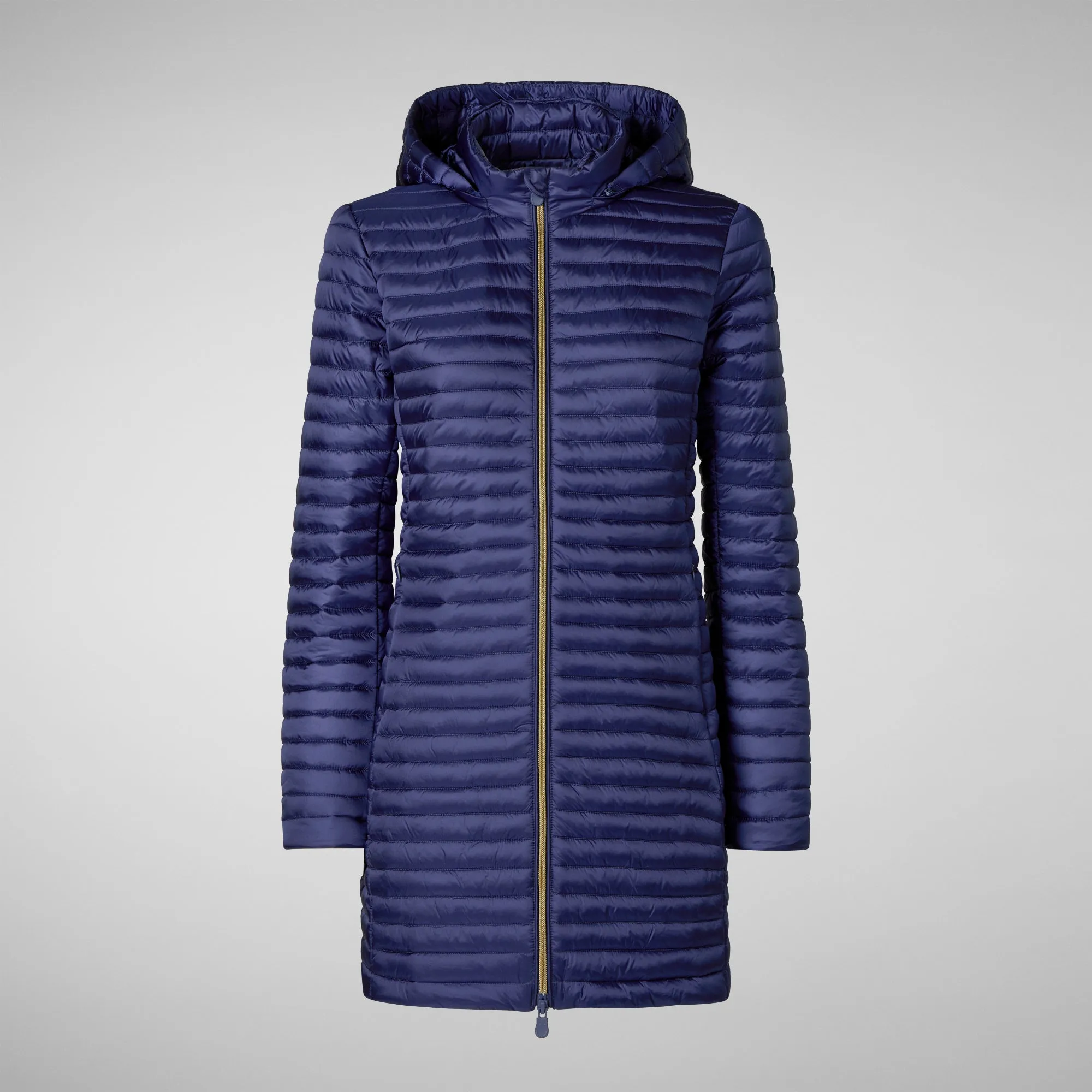 Woman's animal free puffer Megs in navy blue