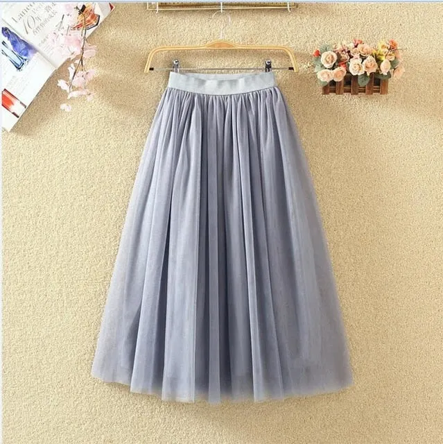 Women Vintage Tulle Skirt