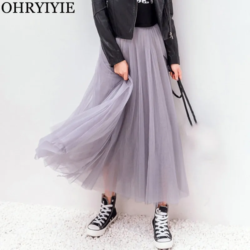 Women Vintage Tulle Skirt