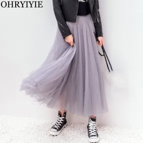 Women Vintage Tulle Skirt