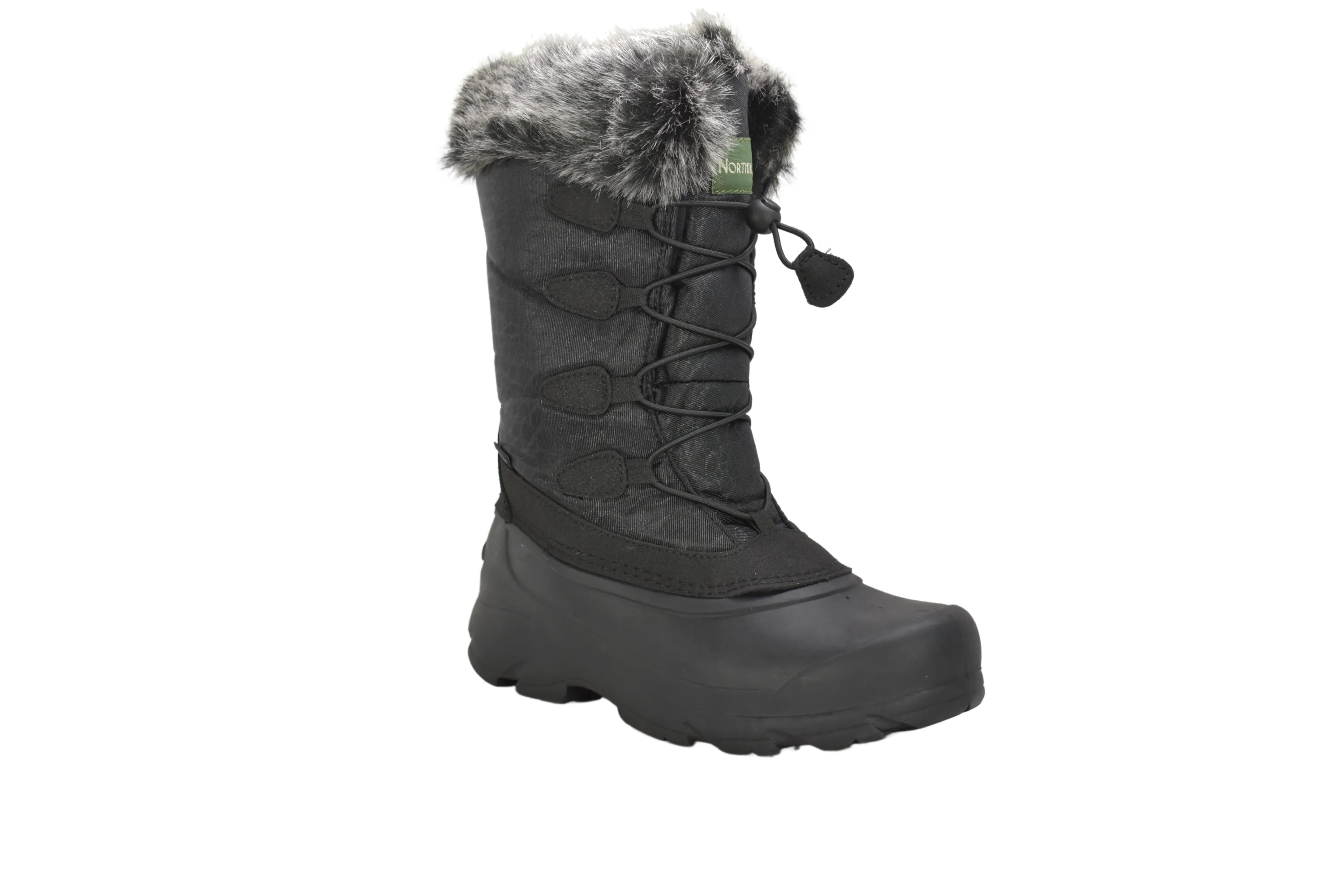 Women's Lace Black Winter Boot - NH03-BK