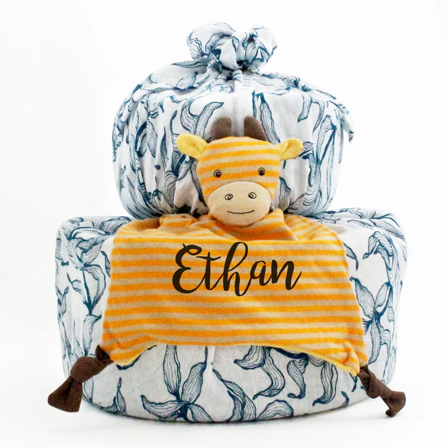 Zeronto Luxury Baby Boy Gift Basket 2-Tier (Tower of Joy)